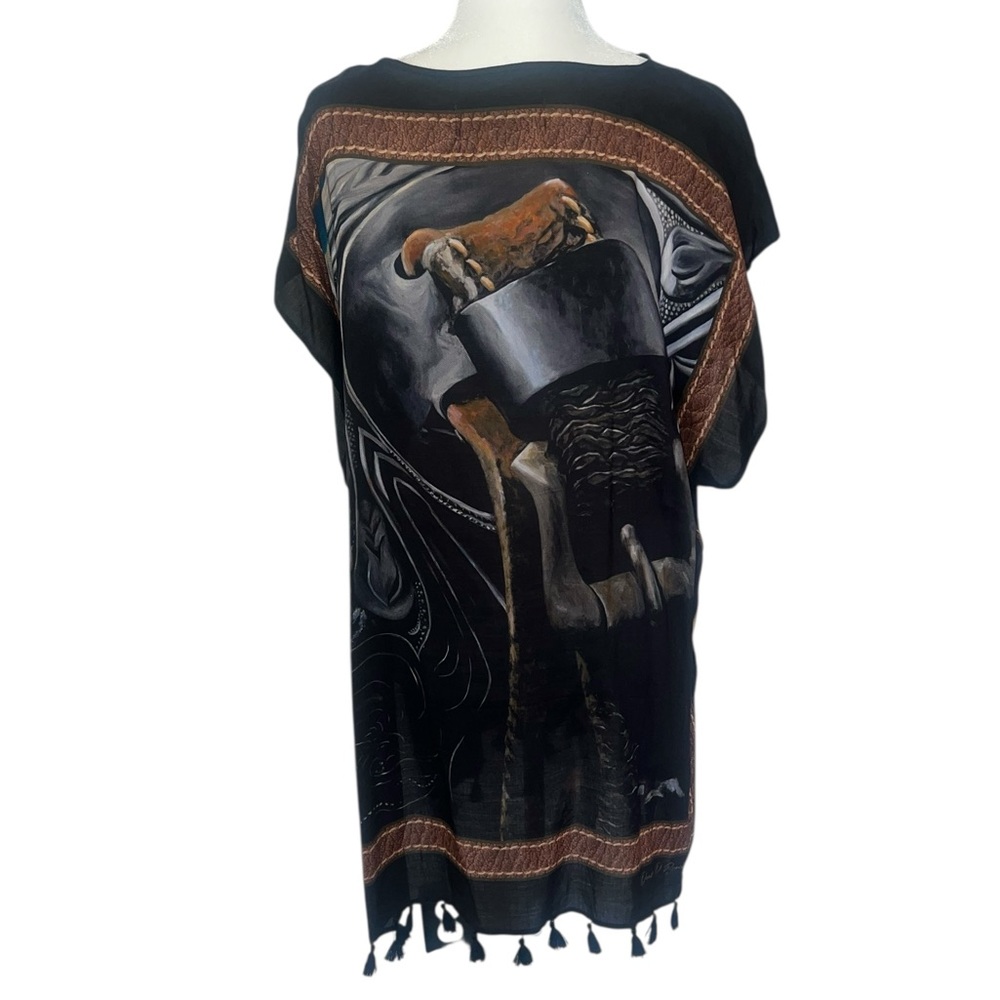 Double D Ranch Black and Brown Women's Top
